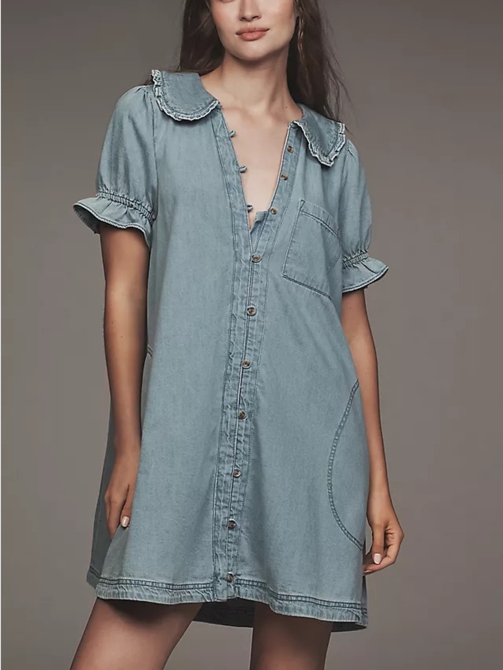Anthropologie Pilcro Kiera Dress in Denim